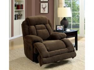 Brown Fabric Glider Recliner